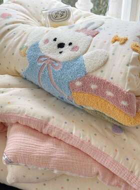 A类母婴级秋全冬被~毛巾绣被棉子被芯纯一棉纱布超可爱NER柔软体