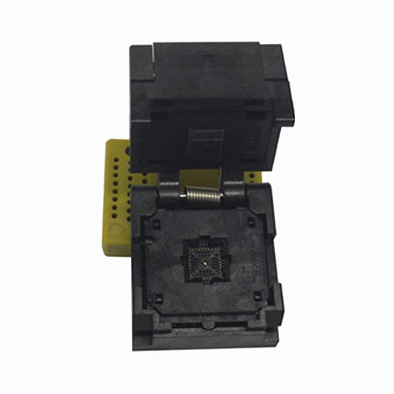 HMILU厂家QFN32-0.5翻盖弹片老化座5*5射频卡ic编程座QFN32烧录座