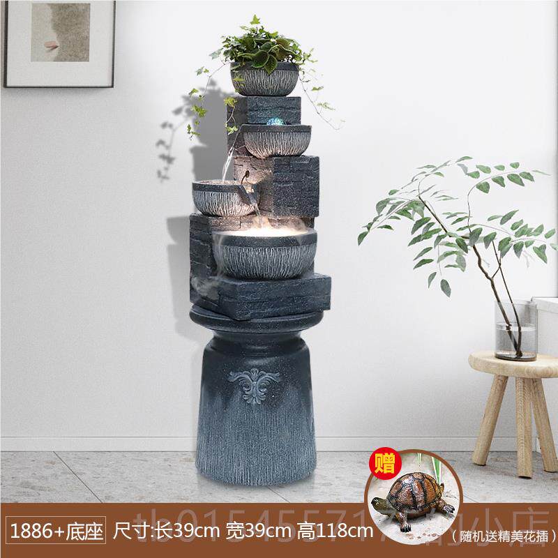 正品流水喷泉内件生财玄室落地客厅关电摆视柜加湿器鱼缸欧式循环