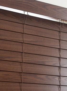 梯绳实木家用百叶帘卧室竹叶木客厅椴书房绍品5506兴柯桥成百窗帘