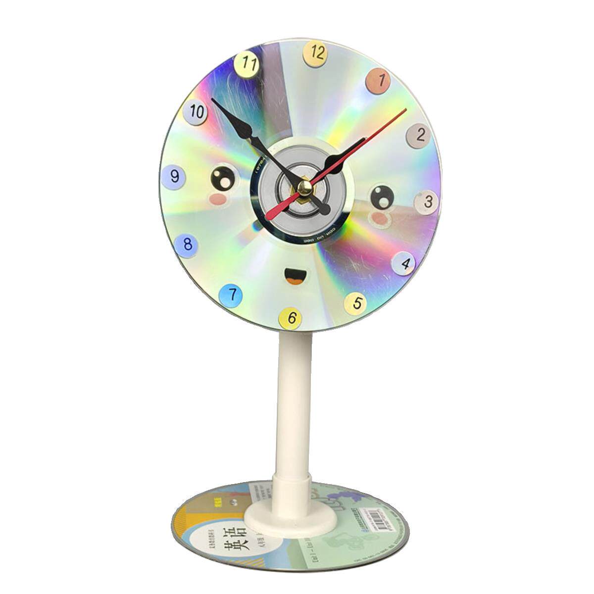 环保废物利用创意小钟表 学生光盘手工小制作小发明 科学作业比赛
