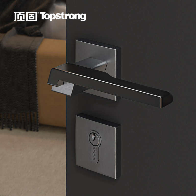 顶固磁吸门锁家用通用型卧室房门锁木门门把手现代静音锁具绅度