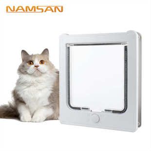 木门猫咪门洞猫可控宠物用品舍自由笼猫进出门洞入宠物制出狗门狗