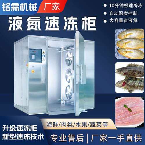 榴莲肉液氮速冻柜 包子饺子液氮速冻柜 立式商用海鲜低温冷冻设备