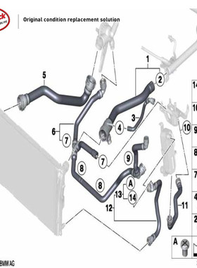 LINK-LOCK全车水管适用于宝马N13 F20 116i118i120iF30 316 318