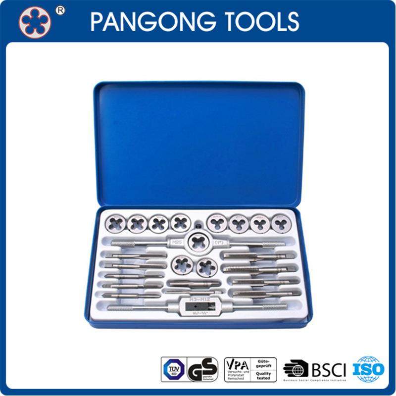 牙厂家销24件丝咨询客服锥板牙直手用丝攻套装套丝锥板套装