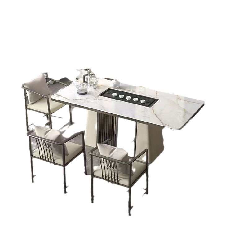 茶桌全套岩板茶台简约办公室茶桌椅组合家用喝茶桌现代轻奢