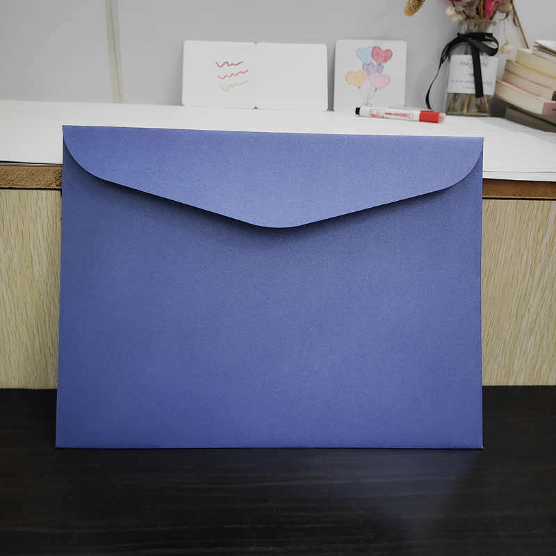 a4珠光纸空白信封 西式无字简约商务精致珠光纸高档大信封袋10个