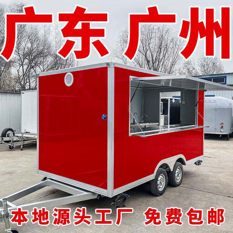 移动电动小吃设备房车铁艺流动早