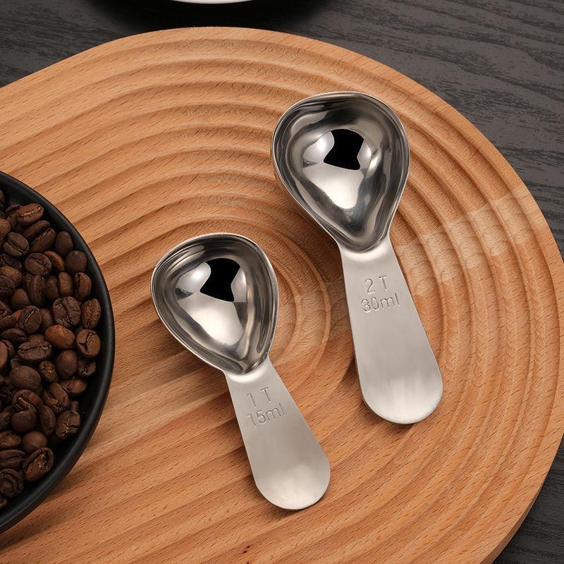 不锈钢咖啡豆刻度茶叶烘焙量勺