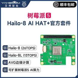 HAT KIT人工智能套件M.2 Hailo8L扩展板PCIe拓展模块AI 树莓派5