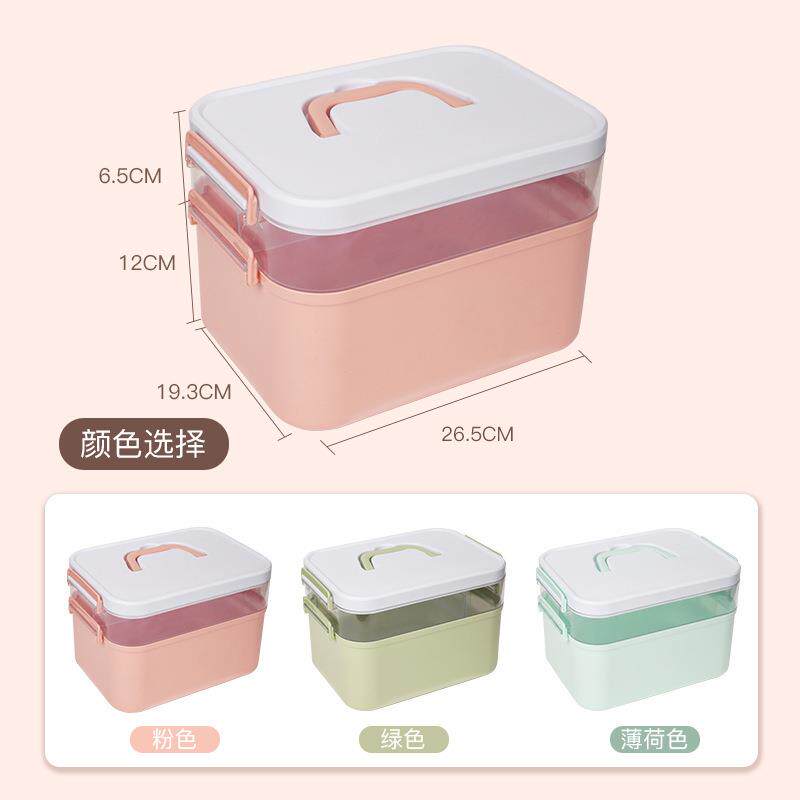 美甲工具箱大容量可放光疗机指甲油胶手提式双层收纳盒美甲师