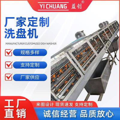 2025高压1000喷射洗盘机全自动可移动热水清洗商用设备工业级