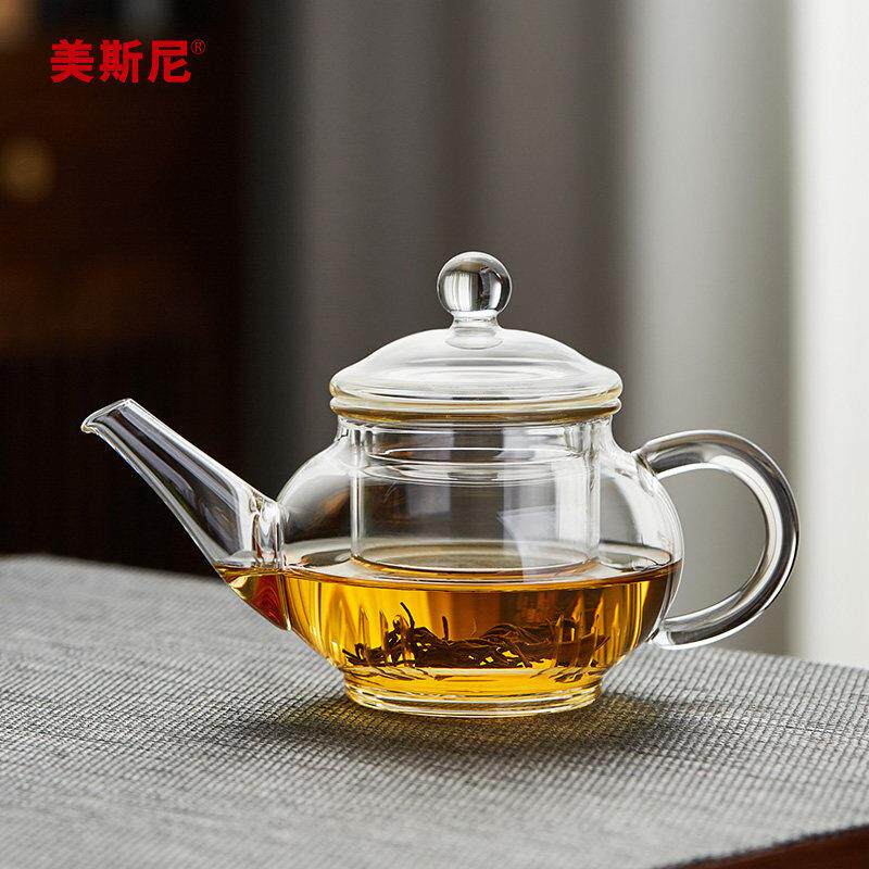 淹木单人250ml耐热高温玻璃迷你花茶泡茶壶透明功夫茶具小号茶壶