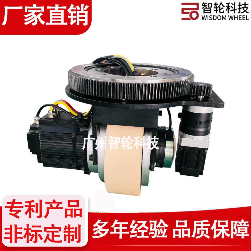 厂家直供额定承载2吨AGV驱动轮重载舵轮安装高度15mm