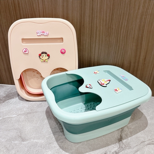 儿童专用泡脚桶可爱洗脚盆卡通可折叠塑料男宝宝按摩女孩家用宿舍