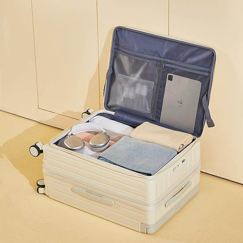 正品深仓侧开盖箱行李女可扩展多功能20旅寸拉杆行箱箱登机密码皮