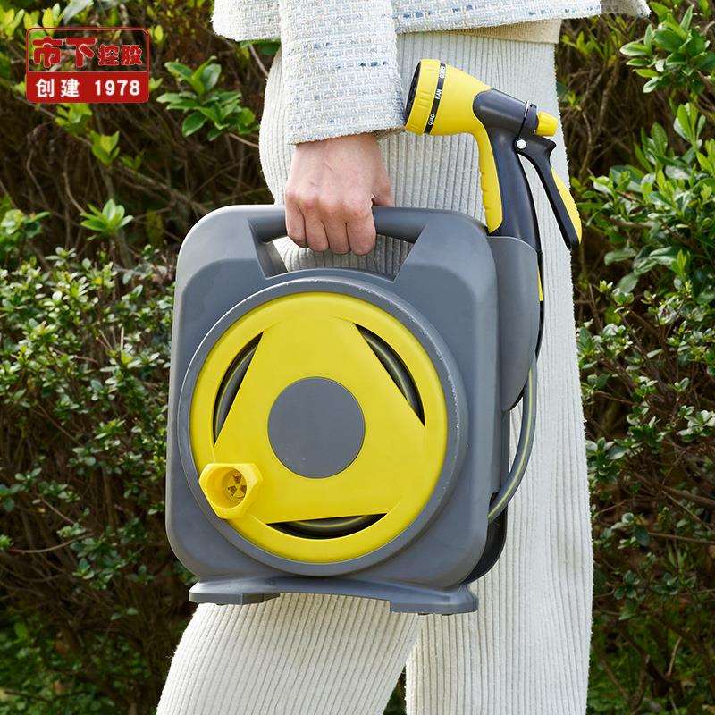 市下水管车水枪收纳箱便携式水管箱家用园林洒水清洁浇花水管架