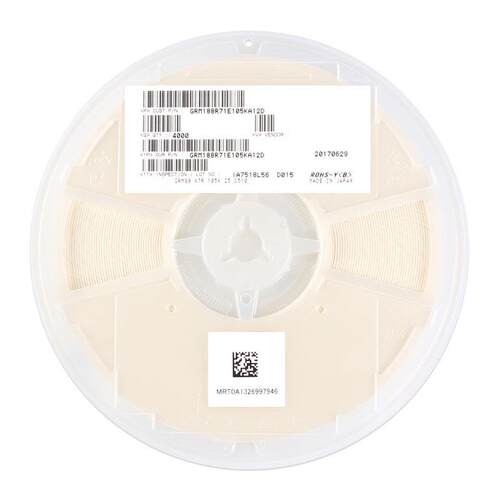 0603贴片电容 1uF ±10% 25V X7R GRM188R71E105KA12D (100只)