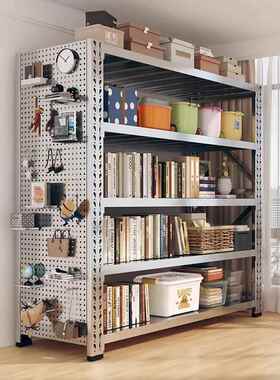 304不物锈重型带货架可调节洞钢洞板多THD层仓储仓库地下室冷库置