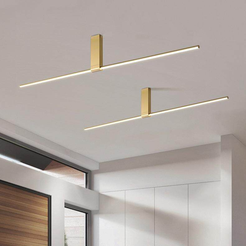 北欧led吸顶灯极简一字创意个性条形过家居道餐厅展厅卧室服装