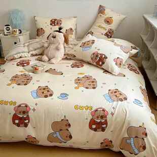 件ydxw1卡通小恐龙纯棉四套可爱00棉被套童床上三件套1.儿8米床单
