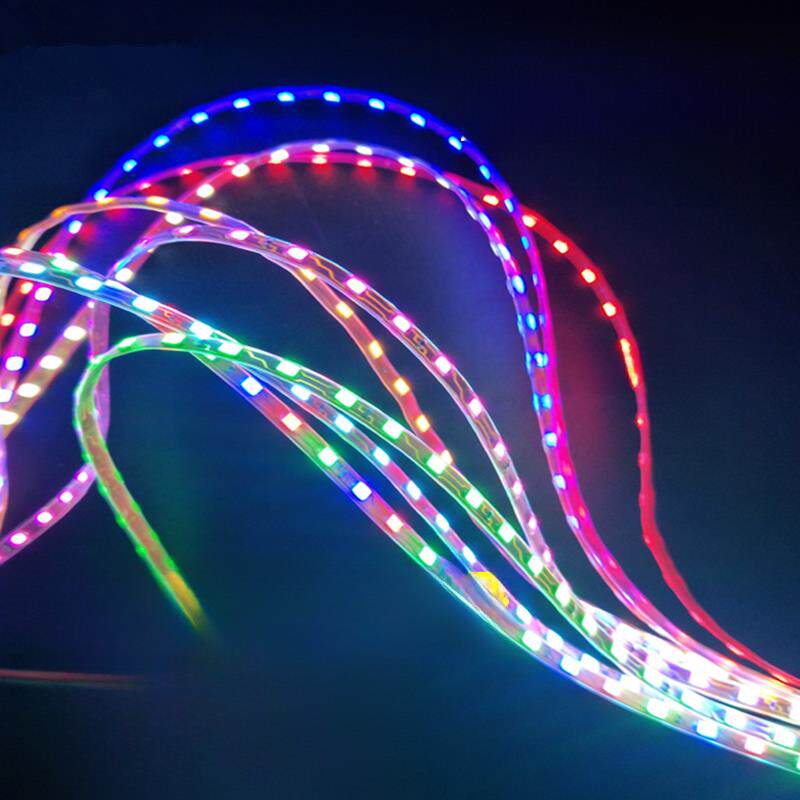 汽车电动摩托车led彩条灯改装氛围灯底盘灯12v彩灯带七彩跑马爆闪