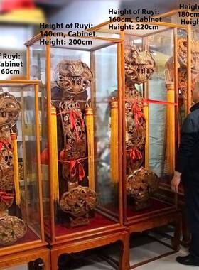 乔迁桃木大如意摆件垂直实木工艺品木雕开幕礼品客厅办公室装饰