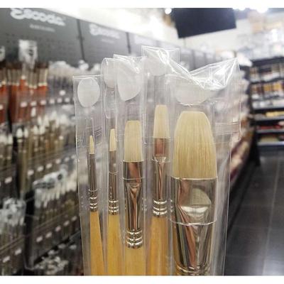 进口西班牙笔皇 Escoda 猪鬃油画笔 水粉笔 长杆平头 长锋 4829