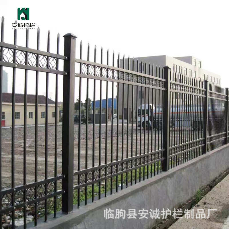 厂家定制锌钢护栏 小区防护栏工地院墙铁艺围栏 围墙栏杆庭院栅栏