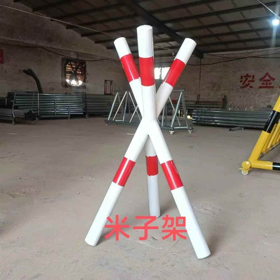 订做米字型拒马护栏门口挡车隔离路障米字架拒马移动防撞护栏