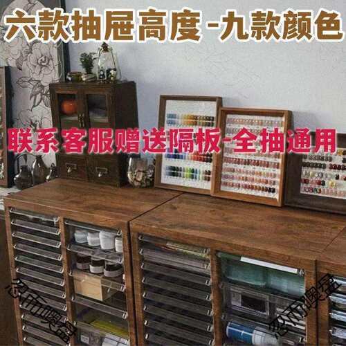 平底美甲店收纳柜烘焙磨具柜A4文件柜抽屉式甲油胶罐装家具抽屉柜