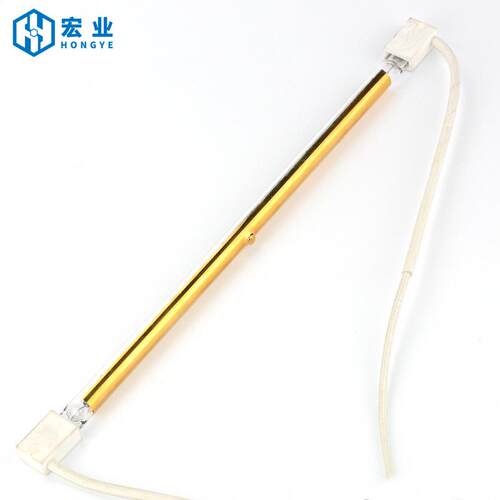 镀金石英加热管半镀金红外线加热管镀金钨丝卤素加热管