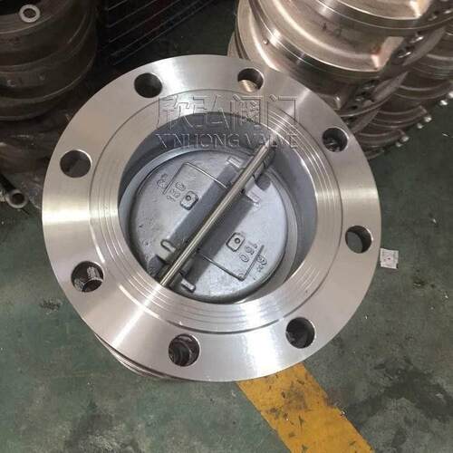 H46H对夹式双瓣止回阀2205不锈钢排渣大口径回水陶瓷欣弘阀
