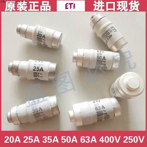 ETI保险丝 D02 20A 25A 35A 50A 63A 400V 250V GL/GG NEOZED