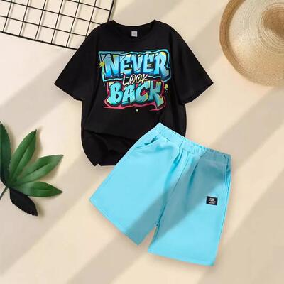 6 boy summer baseball sleeve shorts suit children shirt