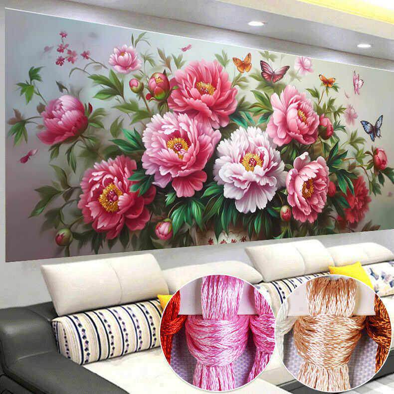 国色天香十字绣2024新新中国风牡丹画客厅大线绣国色天香手绣