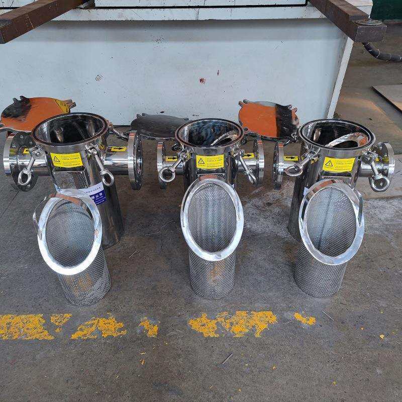 奕卿科技 不锈钢篮式过滤器 DN100 抛光提蓝式过滤器 管道预处理