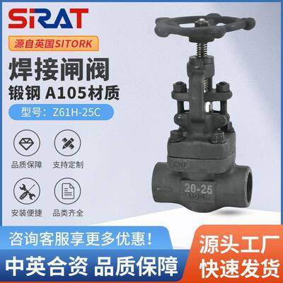 Z61H-16C25C耐高温蒸汽导热油A105锻钢对焊承插焊闸阀DN152025