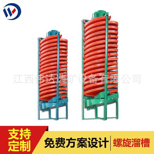 工厂直销江西伟达5LL-2000铁锰钨铜砂金矿重力分选矿设备螺旋溜
