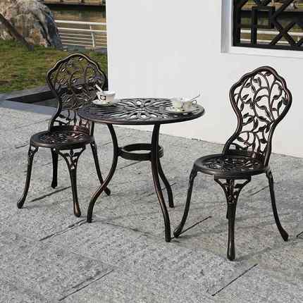 铸铝阳桌椅外家具三件套露台庭台铁艺椅小茶几参照标注组合室户外院花园