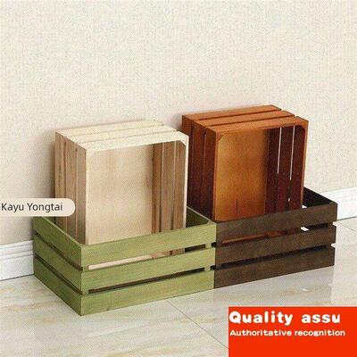 -solid wood storage box retro storage box wooden crate wedd