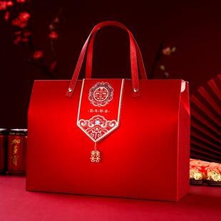 正品结婚喜糖袋子伴手礼中国风糖品盒包装礼品盒手盒空婚礼用提回