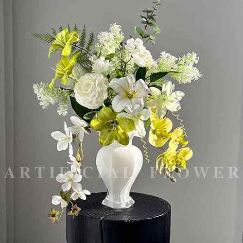 法式仿真花假花摆设客厅玄关花艺桌面摆件花束插花