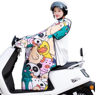 电动电瓶摩托车挡风被冬季加绒加厚冬款电车防水加宽加大罩春秋季