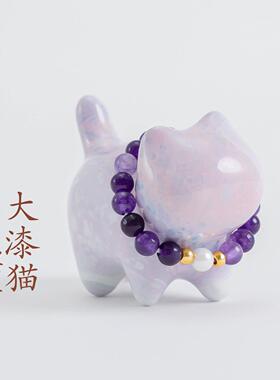 敦煌设计院国风国潮彩绘大漆猫