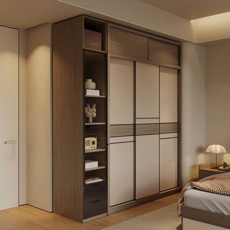 木月推拉门衣柜现代衣DYT约门三门柜二北欧卧室简多尺寸移门滑门