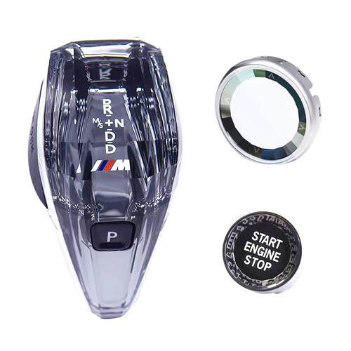 改装水晶档把头三件套适用于宝马新3系5系7系X3X5X6X7