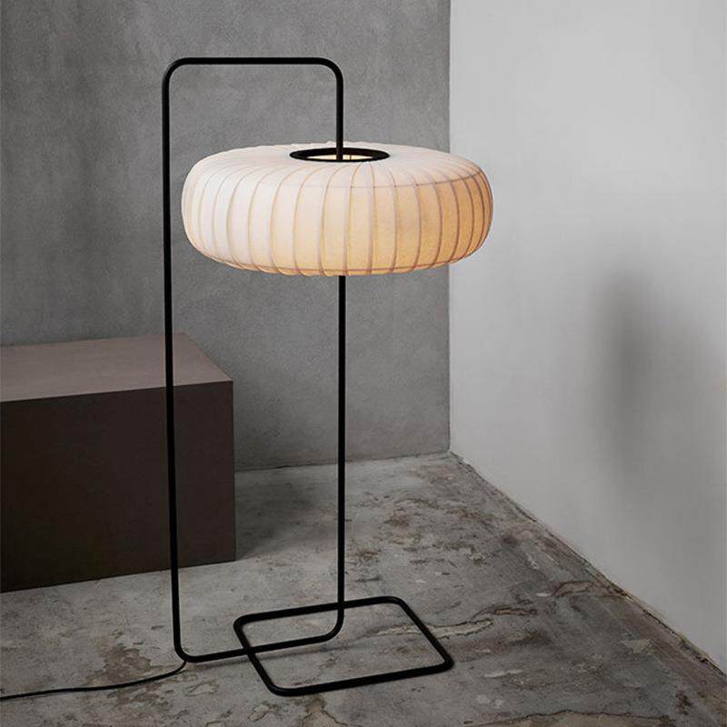 客厅沙发边卧室简约工业风复古日式现代布艺立灯新中式台灯落地灯