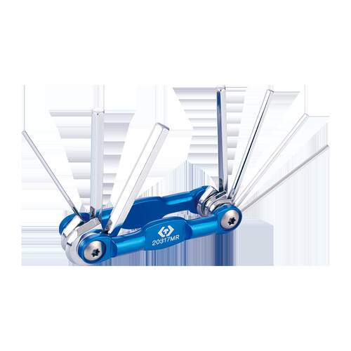 TONY 20317MR 7件式 摺疊式六角扳手組